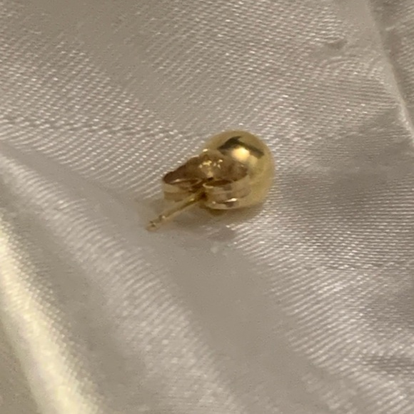VINTAGE 1990’s 14K 14KT Solid Yellow Gold Mini Round Stud Earrings 0.65 GRAMS - Picture 5 of 12